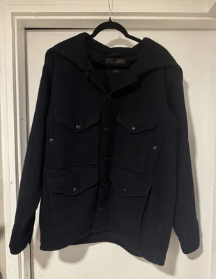 Filson Mackinaw Wool Hooded Cruiser - M - Navy - Image 1 of 4