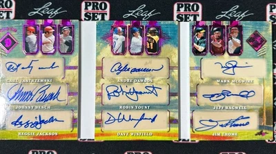 2025 Seasons In The Sun Cloud 9 Pink Auto 1/7 Yazstrzemski Bench Jackson Yount - Image 1 of 2