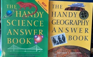 Lot Of 2 Science Books: The Handy Science Answer Book & The Handy Geography Anne - Picture 1 of 16
