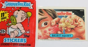 Garbage Pail Kids 1987 11th Series card #440a Bert Squirt + 1 Empty Wrapper - Picture 1 of 4