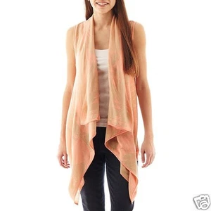 Say What Open-Front Aztec Cardigan Coral Combo Size XS, S, M, L New Msrp $46.00 - Picture 1 of 2