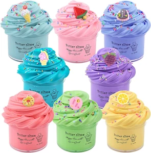 8 Pack Scented Butter Slime Kit, DIY Slime Surprise Toy, Super Soft Stretch and - Picture 1 of 12