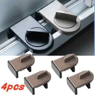 4 Juegos Tapón de Marco Deslizante Correas de Cerradura de Gabinete Puerta Seguridad Cerradura Antirrobo Foto 1 de 4