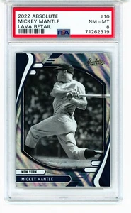 2022 Panini Absolute Baseball - MICKEY MANTLE #10 - Lava Retail PSA 8 - Picture 1 of 2