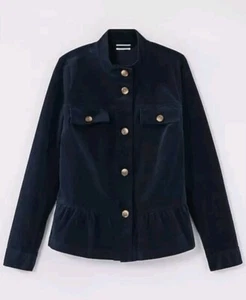 J.Jill Corduroy Peplum Jacket Women's XL Tall Button Up Navy Blue - Picture 1 of 10