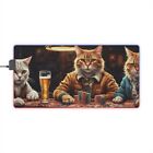 cats playing poker  gamer LED Gaming Mouse Pad 