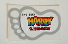 Vtg Rare 1987 Harry And Hendersons Universal Studios Promo Movie Sticker New Nos