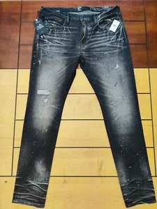 Prps Jeans Men 38 Black Distressed Cayenne Super Skinny Fit New - Picture 1 of 23