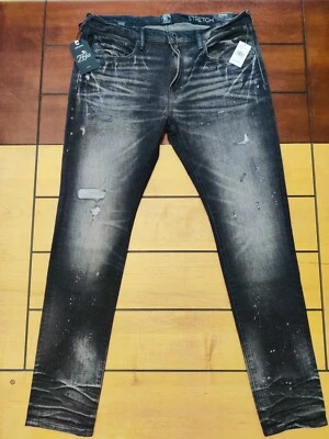 Prps Jeans Men 38 Black Distressed Cayenne Super Skinny Fit New - Image 1 of 4