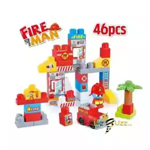 Fire Man Blocks Set A Fun Fire Station Toy Fire Rescue Set For Toddlers - Picture 1 of 1