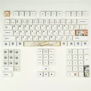 Japanese Base Keycap Set XDA Profile PBT Anime Manga Yellow PC Gaming Keycaps - Picture 1 of 5