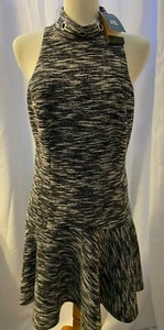 Nuevo Vestido ABS de Allen Schwartz Cuello Simulado Jacquard Ajuste y Flare Talla LRG Nuevo con Etiquetas - Imagen 1 de 5