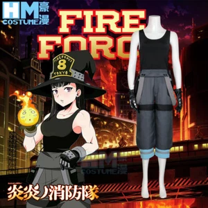 Fire Force Cosplay Maki Oze Costume Girl Halloween Cosplay Costumes - Picture 1 of 2