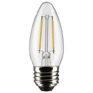 Satco S21282 - 3 Watt LED B11 Decorative Clear Light bulbs - 2700K - 6 Pack - Picture 1 of 7