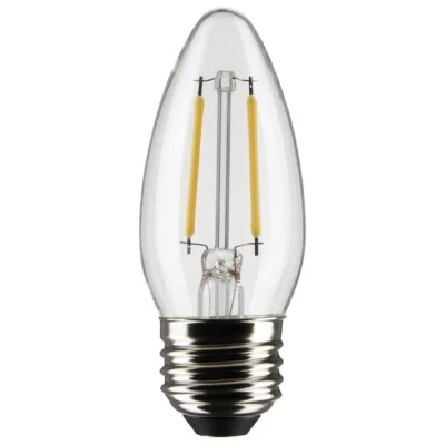 Satco S21282 - 3 Watt LED B11 Decorative Clear Light bulbs - 2700K - 6 Pack - Image 1 of 4