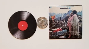Miniatur Schallplatte Album Barbie Gi Joe 1/6 Spielskala Woodstock 60er Jahre Musik - Bild 1 von 4