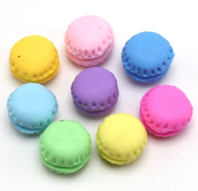 10 cabochão misto de biscoito de resina de encosto plano cor pastel artesanato para scrapbooking - Imagem 1 de 4