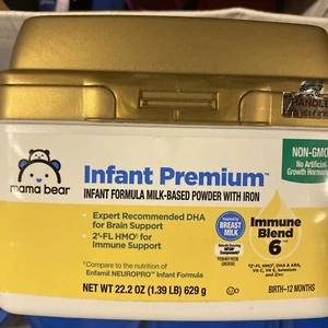 LOT (3) MAMA BEAR (AMAZON BRAND) Infant Premium Formula Immune Blend 6 - 22.2 Oz - Picture 1 of 3