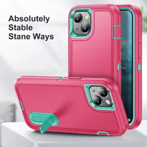 Phone Case For iPhone 16 15 14 13 12 Pro Max Shockproof Hard TPU Hybrid PC Cover - Picture 1 of 22