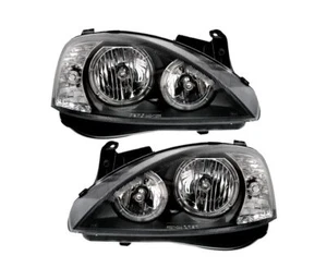 Set Headlight Angel Eyes for Opel Corsa C 2000-2004 2005 2006 VP58 Black LHD - Picture 1 of 5