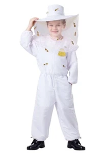 Dress Up America White Bee Keeper for Kids - Costume Includes a Jumpsuit and Hat - Picture 1 of 4