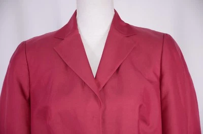 Blazer para mujer Akris talla 12 mezcla de seda Suiza carrera chaqueta borgoña  Foto 1 de 4