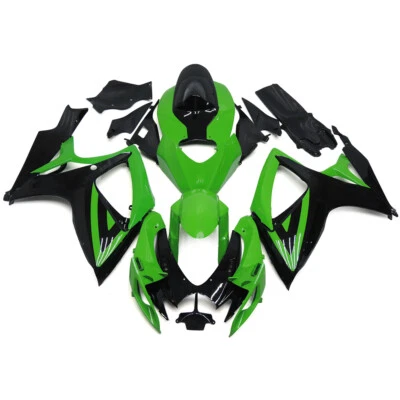 Green Black Fairings Kit for 2006 2007 Suzuki GSXR600 GSXR750 Injection Bodywork - Image 1 of 4