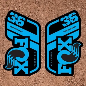 Calcomanías de horquilla Fox 36 Performance 2021 - MTB azul claro - Imagen 1 de 1