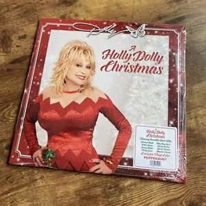 DOLLY PARTON Holly Dolly Christmas PEPPERMINT VINYL sealed NEW - Picture 1 of 6