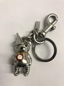 COACH WIZARD OF OZ BEAR KEYCHAIN BAG CHARM THE TIN MAN RARE - Picture 1 of 5