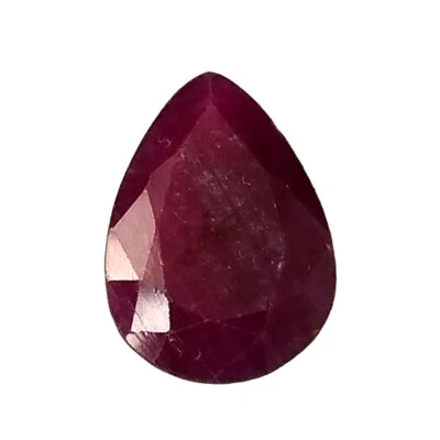 4.95 Carat Unheated Ruby Pear Natural Earth Mined Faceted Gemstone 12.6X9.2 MM - Image 1 of 4