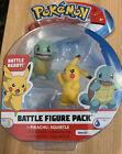 Battle Figur Pack mit Squirtle & Pikachu. Neu. Kampfbereit
