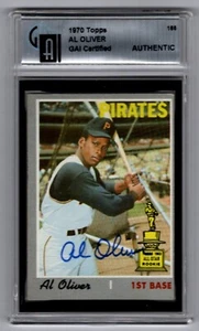 1970 Topps Baseball #166 Al Oliver Auto Autograph GAI - Picture 1 of 3