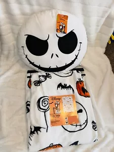 New Nightmare Before Christmas Jack Skeleton Disney 50"x70" Throw & Pillow - Picture 1 of 3
