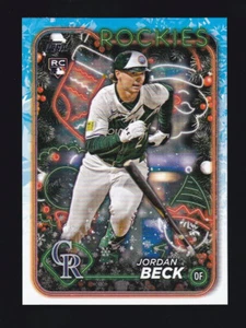 2024 Topps Holiday #H64 JORDAN BECK RC Colorado Rockies ROOKIE CARD - Picture 1 of 2