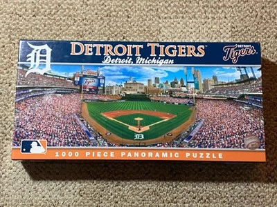 New Sealed Masterpieces 1000 Piece Detroit Tigers Panoramic Jigsaw Puzzle - Image 1 of 4