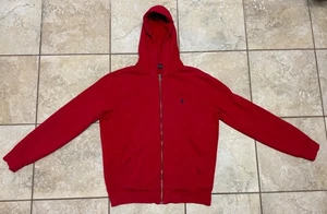Polo Ralph Lauren Sudadera con Capucha con Cremallera Para Hombre Talla Mediana Roja Sudadera Azul Poni - Imagen 1 de 20