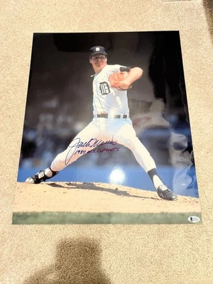 Jack Morris Detroit Tigers Baseball Autographed  16x20 Color Photo Beckett COA - Image 1 of 4