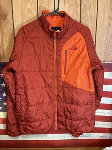 Chaqueta acolchada North Face para hombre talla mediana naranja dos tonos cálida - Imagen 1 de 4