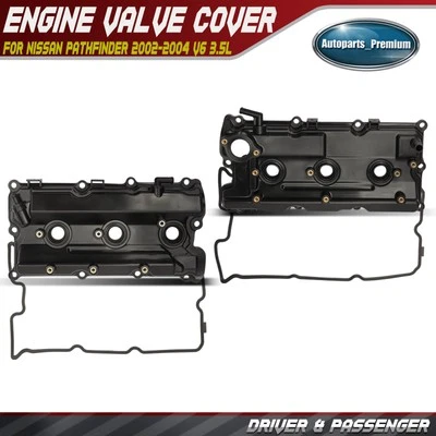 2x Cubierta de válvula de motor de conductor y pasajero para Nissan Pathfinder 02-04 INFINITI Foto 1 de 4
