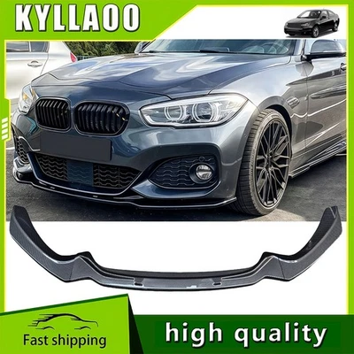 Labio de alerón delantero de fibra de carbono M Sport 15-19 para BMW Serie 1 F20 F21 LCI Foto 1 de 4
