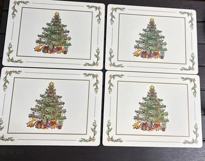 4 Pimpernel Premier Collection Christmas Eve Cork-Backed Placemats - Image 1 of 4