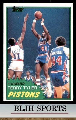 1981-82 Topps #MW84 Terry Tyler Detroit Pistons (D) (3A4) - Image 1 of 2