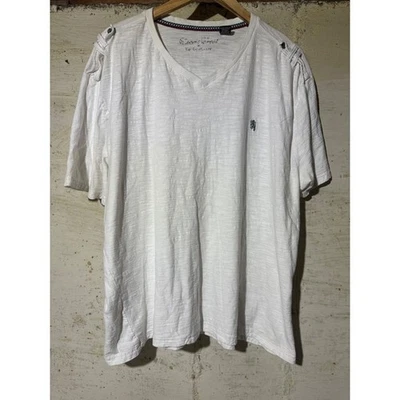 Camiseta Lions Crest by English Laundry cuello en V para hombre 2X algodón blanco mangas cortas Foto 1 de 4