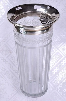 Elegante servidor de cócteles Watson de 9" de cristal de corte superior de ley #B424 Foto 1 de 4