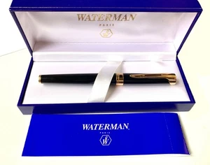 SCHÖN - Waterman L'Etalon Tintenroller schwarz & gold mit Box - Bild 1 von 8