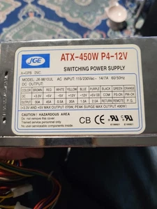 JGE JX-9810UH 300W ATX-300W P4-12V Switching Power Supply - Afbeelding 1 van 6