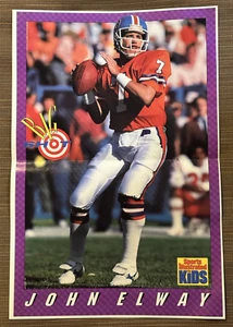 Póster RARO 1991 Sports Illustrated for Kids Big Shot 11" x 16" - John Elway - Imagen 1 de 7