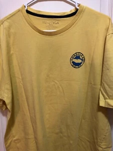 Vintage NautIca Tshirt Tee Mens XL Mustard Color - Picture 1 of 9