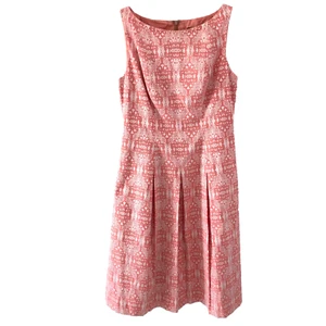 Vestido para mujer Adrianna Papell rosa plisado talla 4 sin mangas ajuste y acampanado con cuentas - Imagen 1 de 9